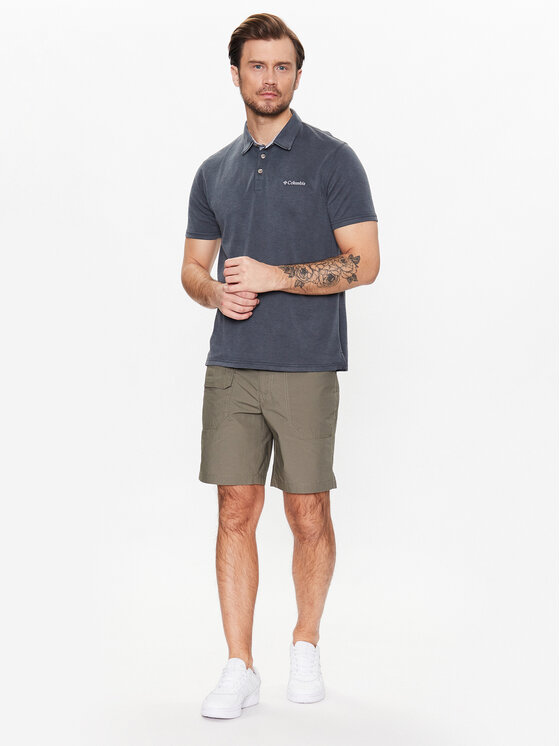 Columbia Columbia Polo Nelson Point 1772721 Szary Regular Fit