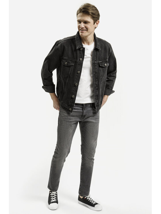Cross Jeans Cross Jeans Kurtka jeansowa A 320-019 Czarny Regular Fit