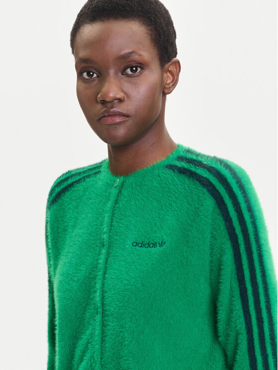 adidas adidas Kardigan Fluffy JW5177 Zielony Regular Fit
