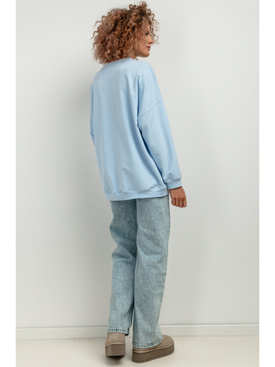 Tessita Tessita Mikina T417/5/M-L Modrá Oversize