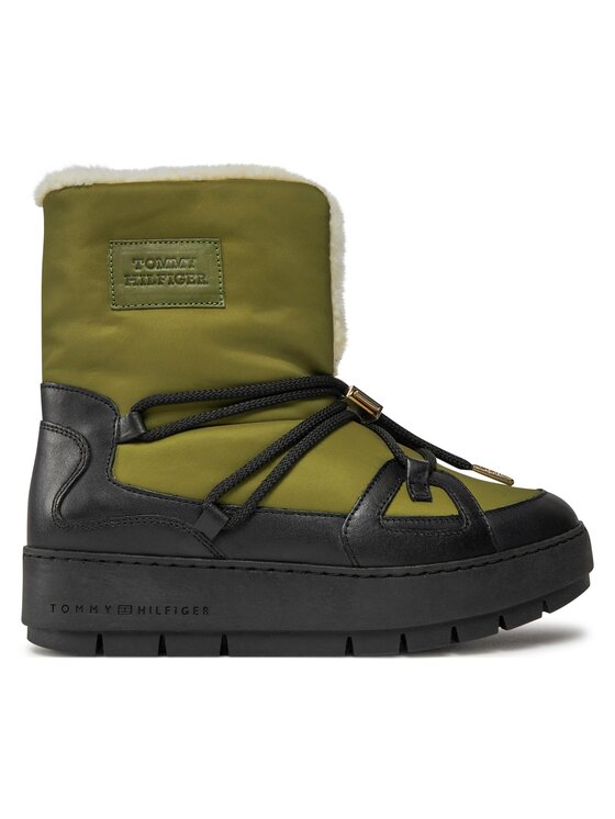 Tommy Hilfiger Tommy Hilfiger Μπότες Χιονιού Tommy Essential Snowboot FW0FW07504 Πράσινο