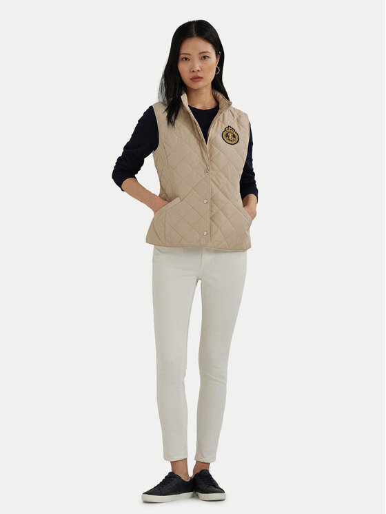 LAUREN RALPH LAUREN LAUREN RALPH LAUREN Bezrękawnik 297951276003 Beżowy Straight Fit