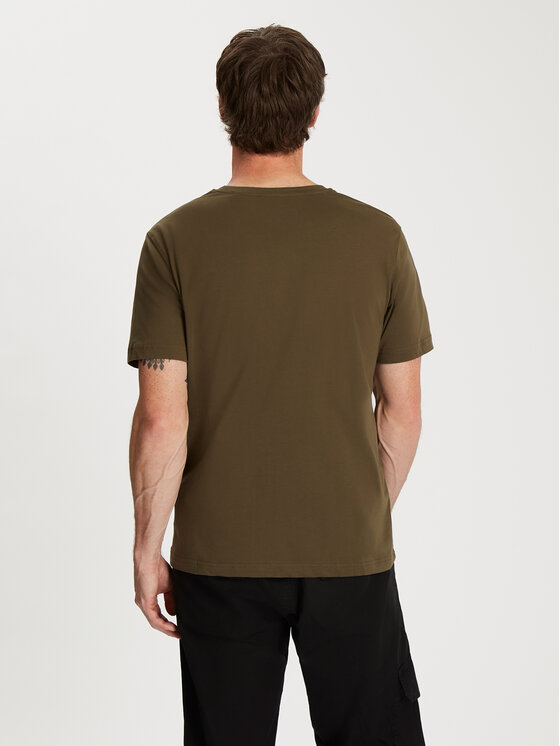 Cross Jeans Cross Jeans T-Shirt 16090-002 Khaki Regular Fit