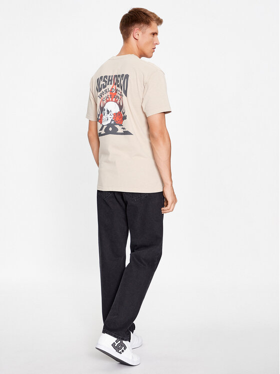DC Shoes DC Shoes Тишърт Defiant Tees ADYZT05309 Бежов Regular Fit