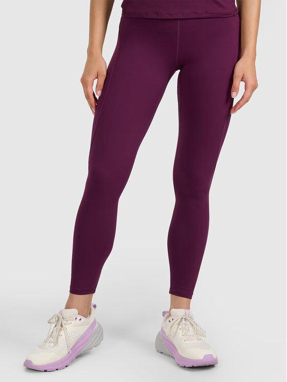 4F 4F Legginsy TRAINING Fioletowy Slim Fit