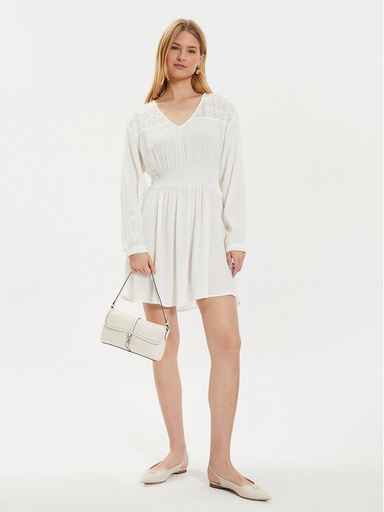 Vila Vila Rochie de vară Mesa 14092006 Écru Loose Fit