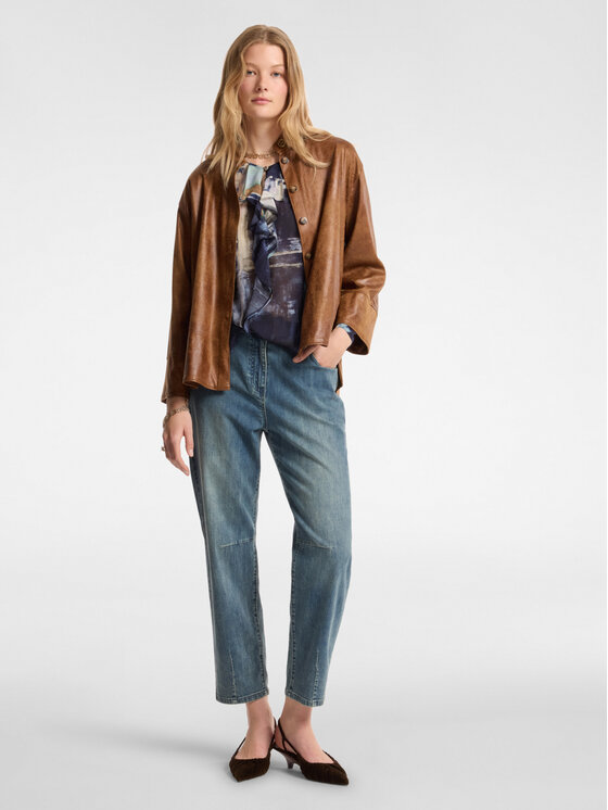 Elena Mirò Elena Mirò Camicia 5018Z000022N022 Marrone Boxy Fit