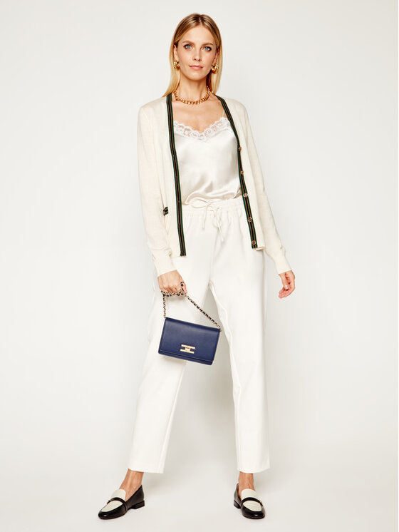 Tory Burch Tory Burch Kardigán Madeline 57330 Béžová Regular Fit