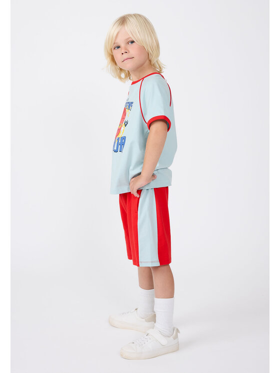 LEGO LEGO Komplet t-shirt i szorty sportowe Taj305 Turkusowy Regular Fit