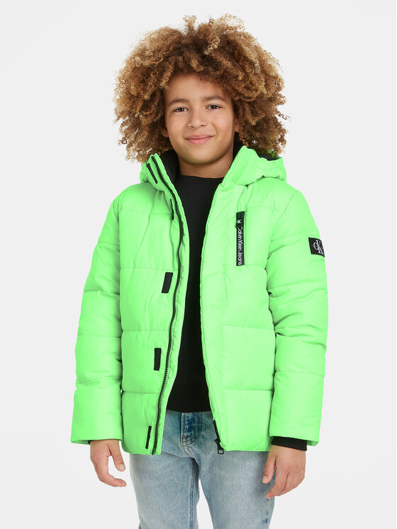 Calvin Klein Jeans Geacă din puf Essential IB0IB01276 Verde Regular Fit
