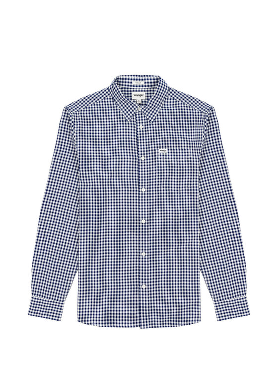 Wrangler Wrangler Koszula LS 1 PKT BUTTON DOWN Szary Regular Fit