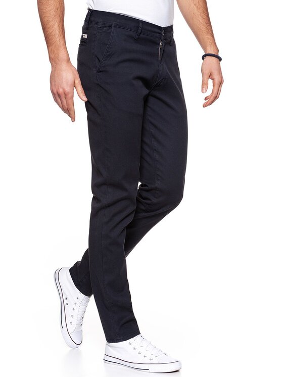 Wrangler Wrangler Chinosy CHINO Niebieski Slim Fit