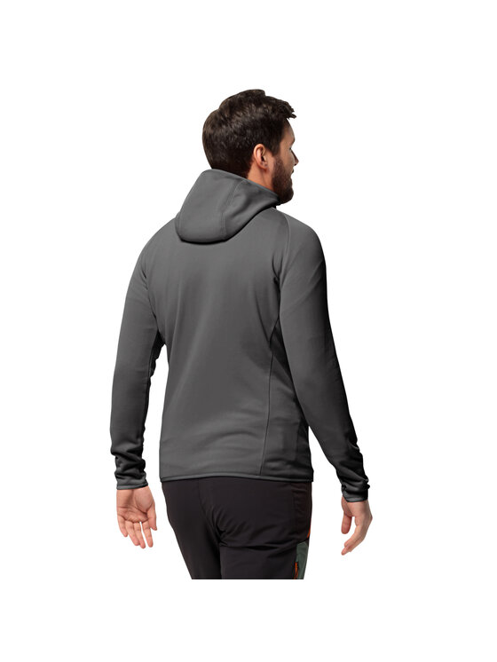 Jack Wolfskin Jack Wolfskin Felpa Jack Wolfskin Baiselberg Hooded FZ M Grigio Regular Fit