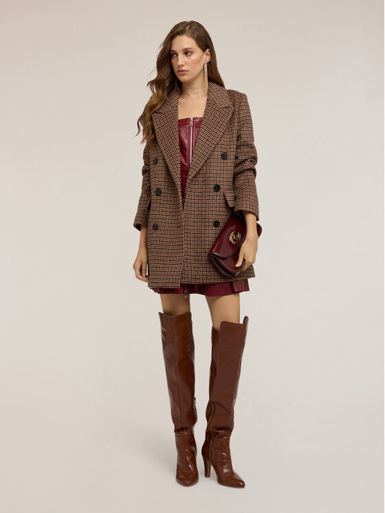 Motivi Motivi Cappotto R246W000150N0V2 Marrone Regular Fit