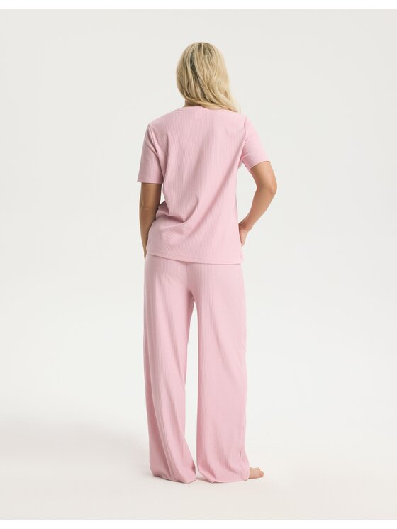 Esotiq Esotiq Piżama 44644 Różowy Regular Fit