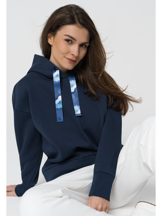 Volcano Volcano Bluza B-CALIS Niebieski Regular Fit