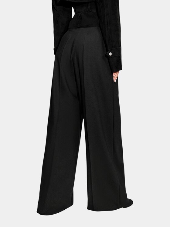 MADE BY SOCIETY MADE BY SOCIETY Spodnie materiałowe FENRIR - P27223 Czarny Basic Fit
