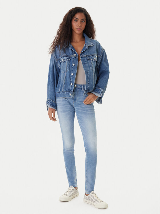 Guess Guess Blugi W2YA46 D4Q01 Albastru Skinny Fit