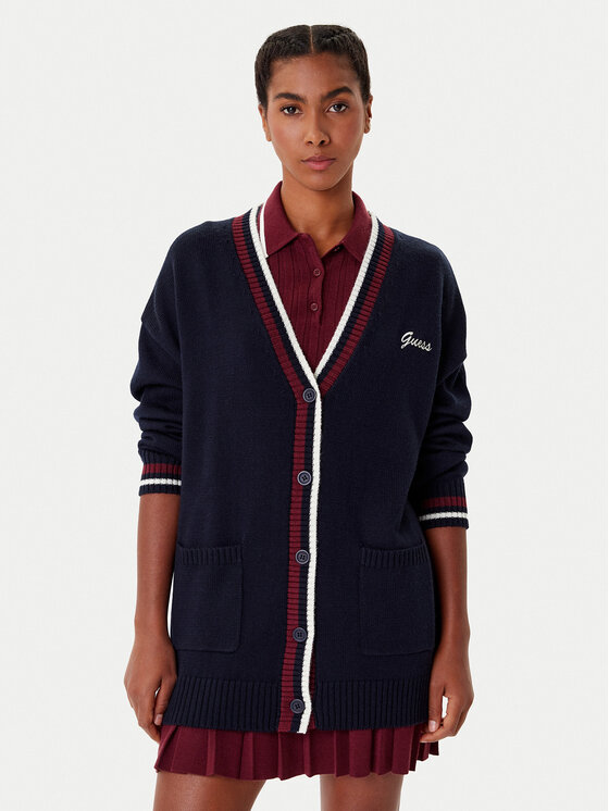 Guess Guess Strickjacke V5BR00 Z1152 Dunkelblau Regular Fit