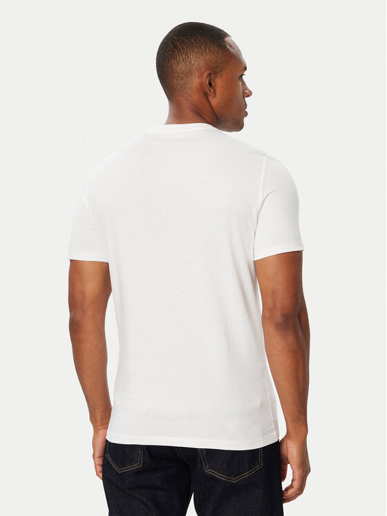Guess Guess Tricou M6BI49 K6186 Alb Slim Fit