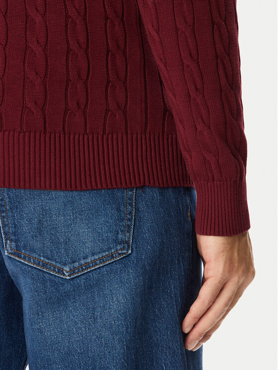 Gant Gant Sweter 8050601 Bordowy Regular Fit