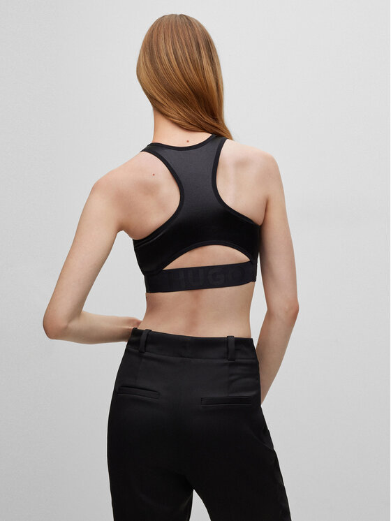 HUGO Hugo Top 50483533 Czarny Extra Slim Fit