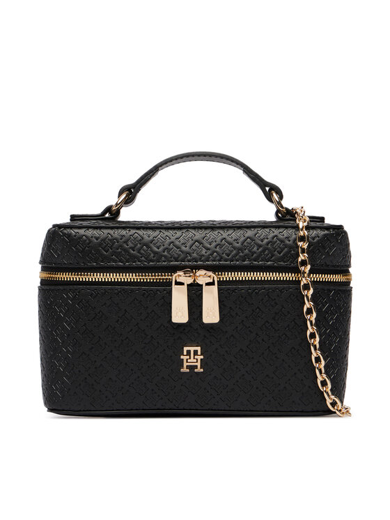 Tommy Hilfiger Tommy Hilfiger Käekott Th Icon Chain Vanity Bag Mono AW0AW19021 Must