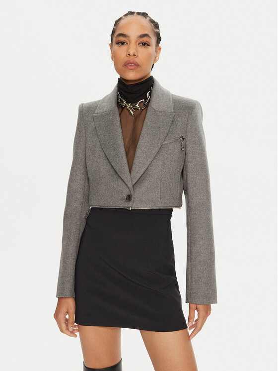 Patrizia Pepe Patrizia Pepe Μάλλινο παλτό 2O0166 A171 Γκρι Regular Fit