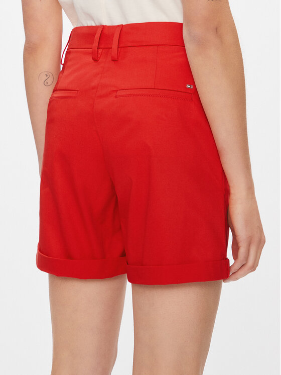Tommy Hilfiger Tommy Hilfiger Riidest šortsid WW0WW41769 Punane Regular Fit