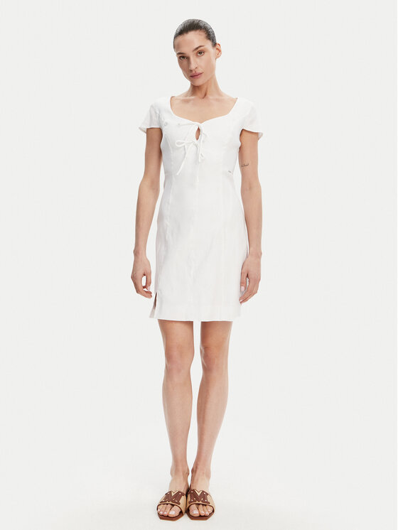 Guess Guess Rochie de vară W5GK41 WH5L2 Alb Regular Fit