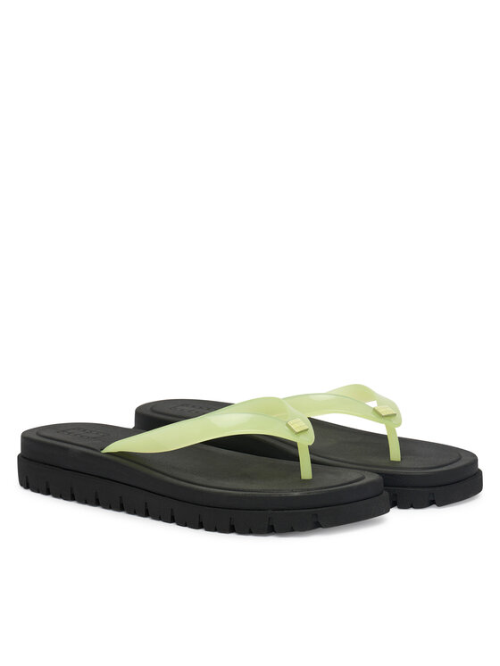 Tommy Jeans Tommy Jeans Čības uz pirksta Tjw Cleated Jelly Summer Sandal EN0EN02954 Zaļš