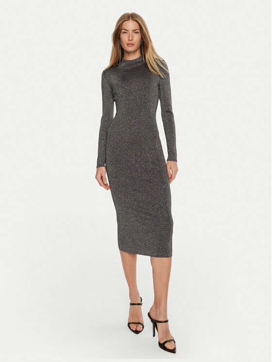 MICHAEL Michael Kors MICHAEL Michael Kors Kötött ruha MF482KPAFB Ezüst Slim Fit
