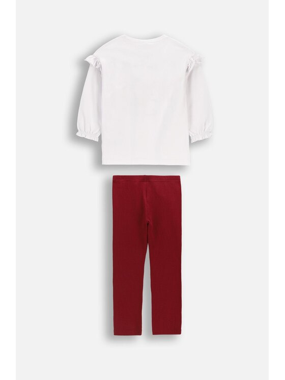 Coccodrillo Coccodrillo Komplet t-shirt i legginsy WC6117414XXG-022 Kolorowy Regular Fit
