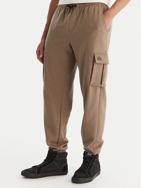 Quiksilver Quiksilver Donji dio trenerke Cargo Fleece EQYFB03401 Kaki Regular Fit