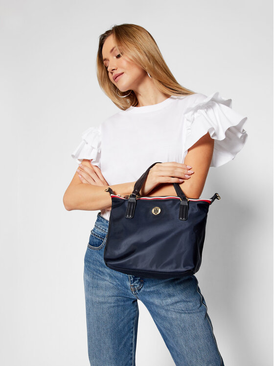 Poppy top small tote