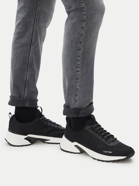 Calvin Klein Calvin Klein Sneakersy Hike Runner Laceup Knit HM0HM02151 Czarny
