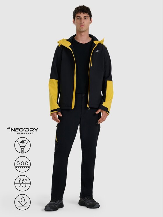 4F 4F Giacca softshell 4FRAW25TSOFM506-71S Giallo Regular Fit