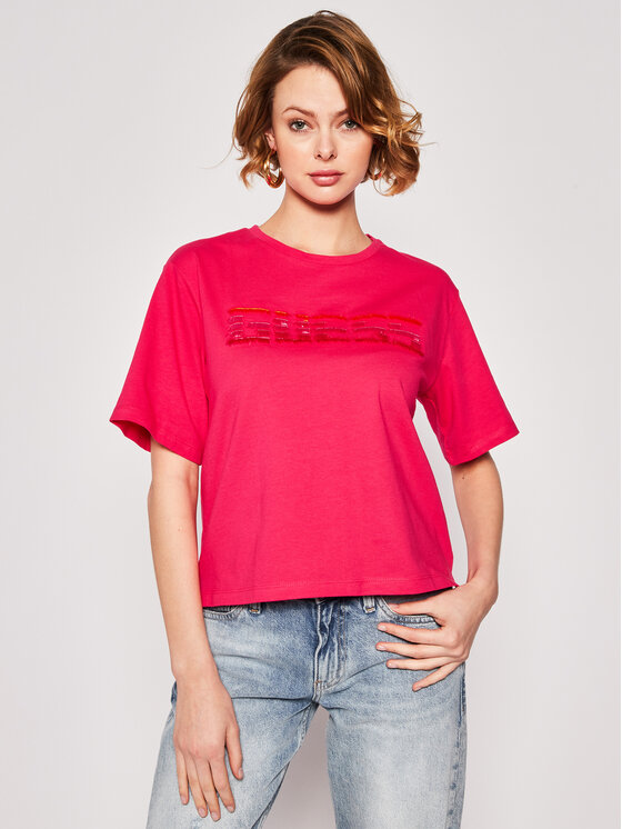 Guess T-Shirt Paulina W0GI0L K9OL0 Ροζ Regular Fit