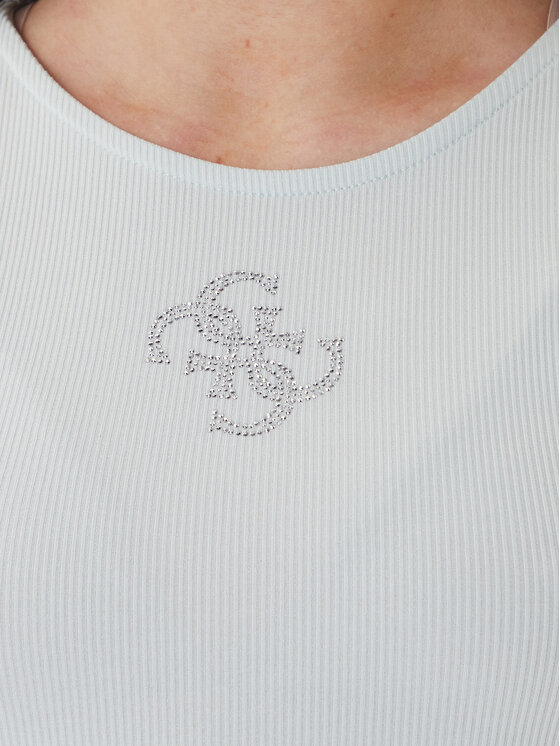 Guess Guess Top W6RP39 KD092 Zelena Regular Fit