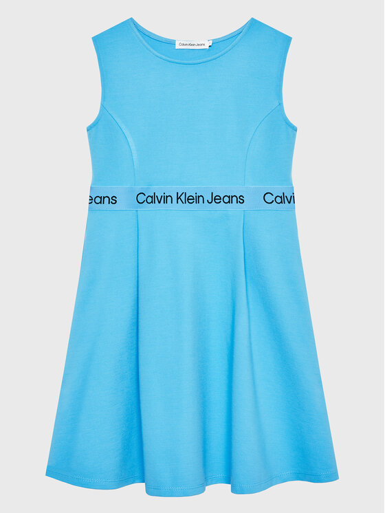 Calvin Klein Jeans Vsakodnevna obleka Logo Tape IG0IG01960 Modra Regular Fit