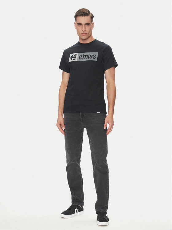 Etnies Etnies Tricou New Box 4130002282 Negru Regular Fit