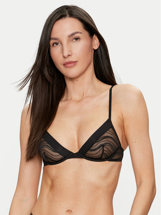 Calvin Klein Underwear Krūšturis ar stīpiņu 000QF7717E Melns