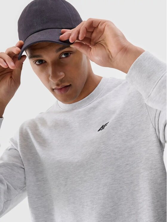 4F 4F Felpa 4FWMM00TSWSM1767-27M Grigio Regular Fit