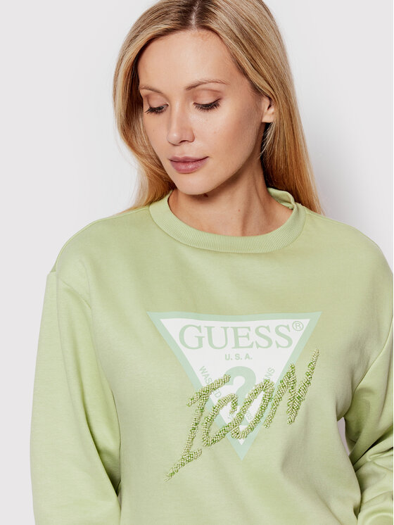 Felpa Icon W2YQ01 KB681 Verde Regular Fit