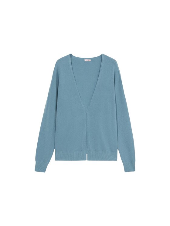 Oltre Oltre Cardigan M045E002031N004 Turchese Baggy Fit
