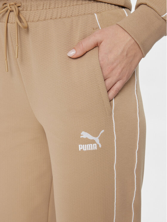 Puma Puma Donji dio trenerke T7 624212 Bež Relaxed Fit