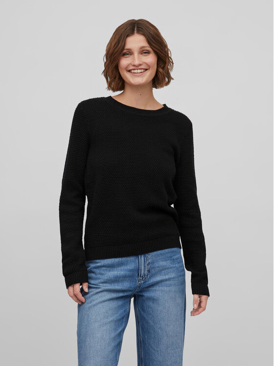 Vila Vila Pullover Dalo 14082767 Schwarz Regular Fit