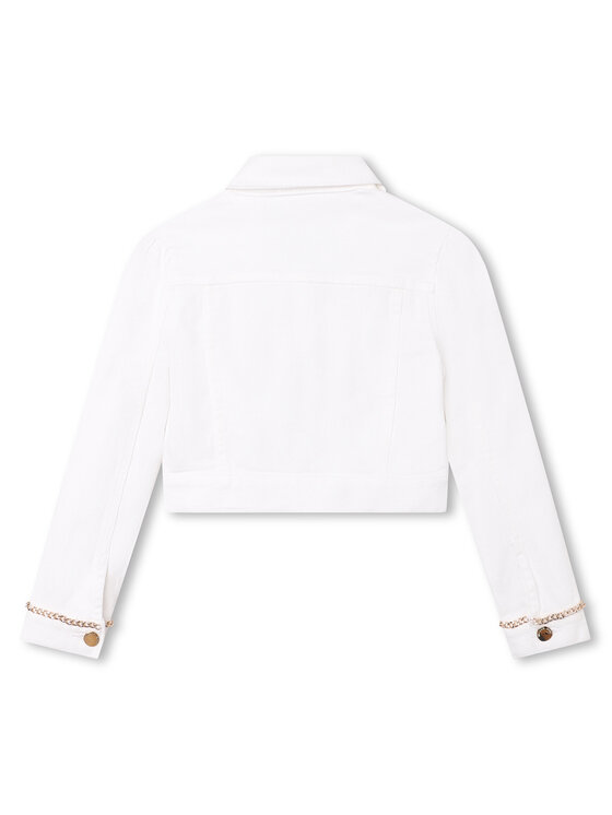 MICHAEL KORS KIDS MICHAEL KORS KIDS Kurtka jeansowa R16126 S Biały Regular Fit