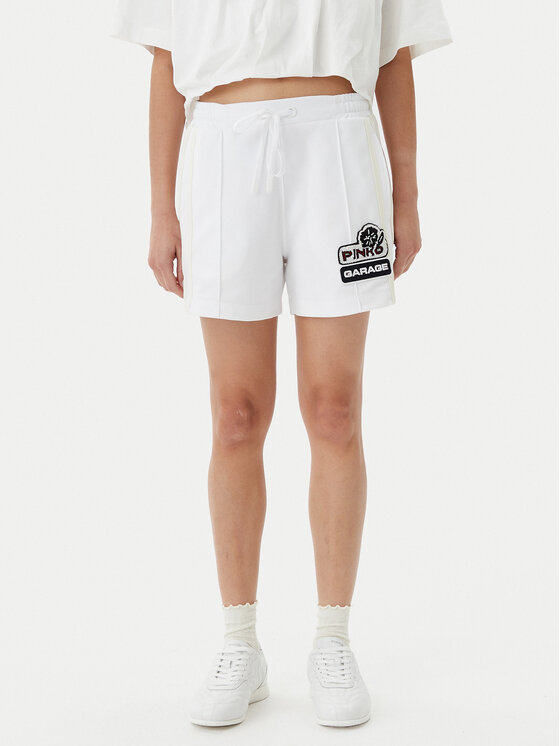 Női Sport rövidnadrág PINKO, Méret: XL, Fehér, Max Shorts Interlock Tecni 105271 A2MD