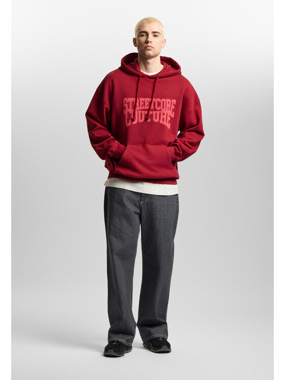 PROSTO. PROSTO. Bluza Street Couture Washed Czerwony Oversize
